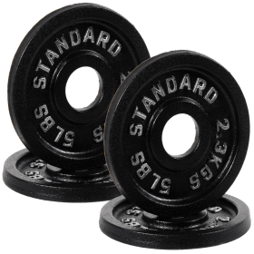 Only Supports Self Pickup  2 Olympic Cast Iron Weight Plates For Strength Training And Weightlifting, Multiple Sizes (Option: 5LB Set of4)