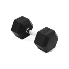 Hex Rubber Coated Dumbbell - Non-Slip Grip, Durable & Space-Saving For Home Gym Workouts--Only Supports Self Pickup (Option: 30LB Single)