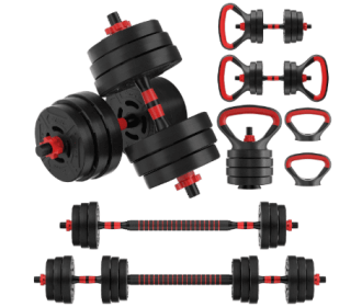 Multi-Functional Portable Changeable Dumbbell And Barbell Kettlebell Set With Adjustable Weights, 40LBS, 60LBS, Multiple Sizes--Only Supports Sel (Option: 4in1 60LB)