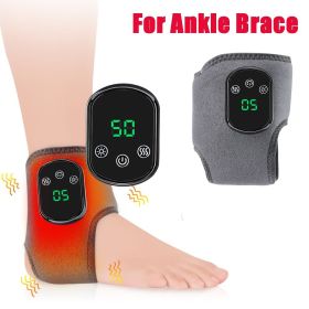 Electric Wrist Brace with Adjustable Hot Compress Vibration Massage Ankle Guard Band Carpal Tunnel Hand Foot Protection Tool (Color: For Ankle Massager)