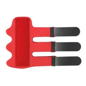 Pain Relief Trigger Finger Fixing Splint Straighten Brace Adjustable Sprain Dislocation Fracture Finger Splint Corrector Support (Color: Red)
