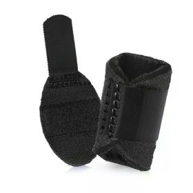 Pain Relief Trigger Finger Fixing Splint Straighten Brace Adjustable Sprain Dislocation Fracture Finger Splint Corrector Support (Color: Black B)