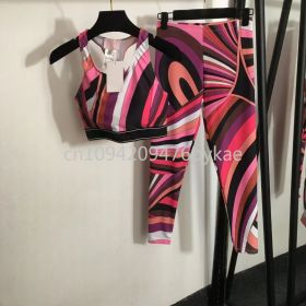 Women's Scarf Bikini Set Sexy Swimsuit Set Designer Brand Beach Sports Swimwear (Color: tank yoga set, size: XL)