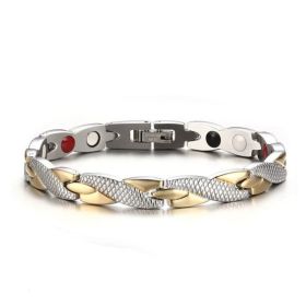 Simple Fashion Bracelet Men's Dragon Pattern Chain (Color: Gold & Silver)