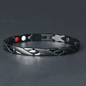 Simple Fashion Bracelet Men's Dragon Pattern Chain (Color: Black)