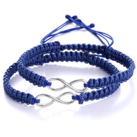 Two-Pack Figure 8 Lucky Strap Hand Braided Adjustable Bracelet (Color: 16B029R2)