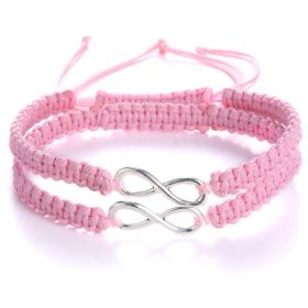 Two-Pack Figure 8 Lucky Strap Hand Braided Adjustable Bracelet (Color: 16B029R4)