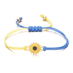 Creative Colorblock Bracelet Handwoven Adjustable Bracelets (Color: #4 Daisy)