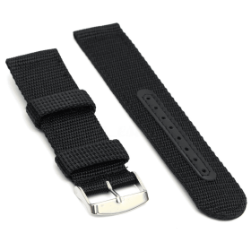 18mm 20mm 22mm 24mm Military Canvas Nylon Wrist Watch Band Strap Bracelet Sport (Strap Color: Black, Strap Width: 20 mm)