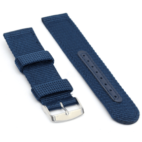 18mm 20mm 22mm 24mm Military Canvas Nylon Wrist Watch Band Strap Bracelet Sport (Strap Color: Blue, Strap Width: 20 mm)