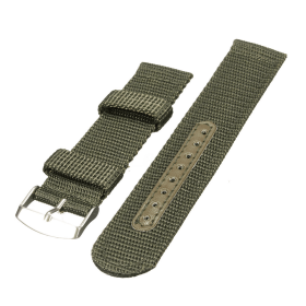 18mm 20mm 22mm 24mm Military Canvas Nylon Wrist Watch Band Strap Bracelet Sport (Strap Color: Green, Strap Width: 22 mm)